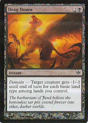 MTG - Conflux - Drag Down - 2X - Foil - NM
