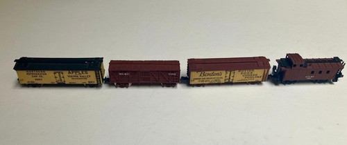 Atlas N Guage Caboose 2272 + 3 coches de caja desconocidos hechos a mano | Zustand: Used