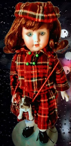 Muñeca antigua con cabeza de bisque MOA 201 muñeca Welsch & Co marcada 2/0 13 pulgadas todo bisque - Imagen 2 de 20