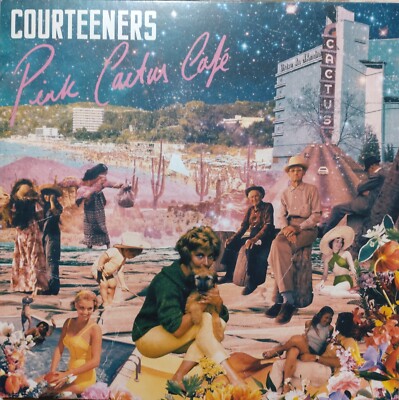 Courteeners  Pink Cactus Pop Up Cover Clear Blue Splatter Blood Records