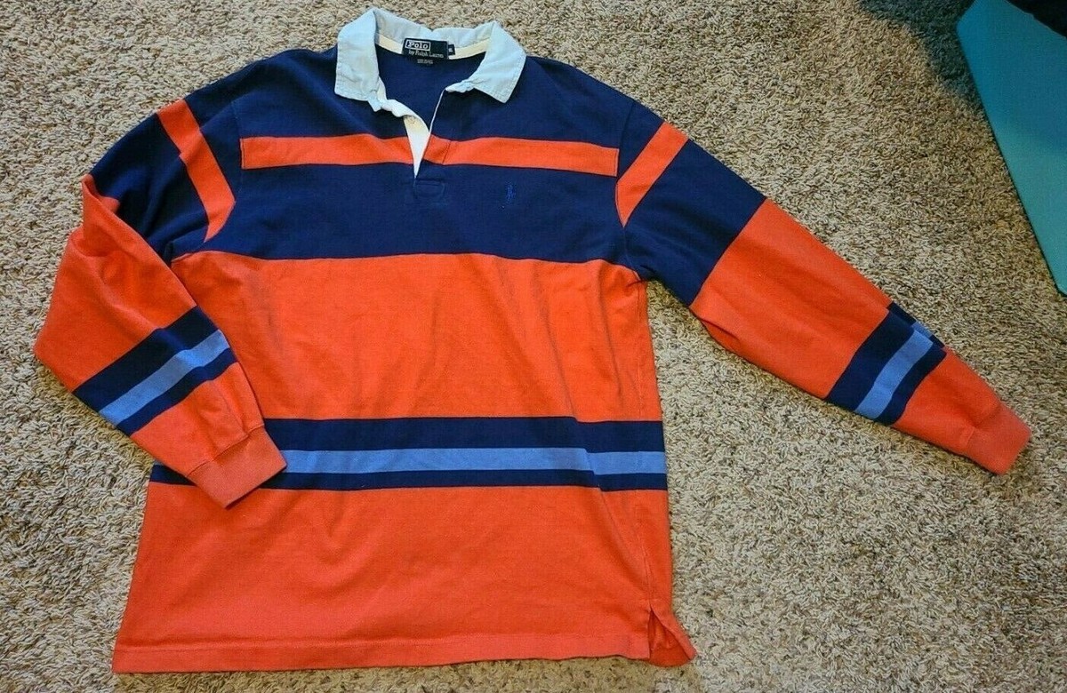 90s “POLO By Ralph Lauren” rugger shirt VTG 90'S POLO RALPH LAUREN L/S MEN'S MULTICOLOR STRIPED RUGBY