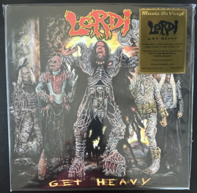 LORDI GET HEAVY BLACK & WHITE MARBLE VINYL LP NUMBERED LIMITED NEW SEALED MINT