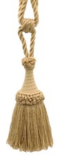 DÉCOPRO 30" Tassel Tieback, Color# C03 - Light Gold Beige [Set of 10]