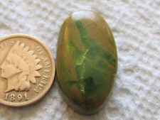 Green Alunite Cab 17 carat rare free form hand cut green apple cabochon 