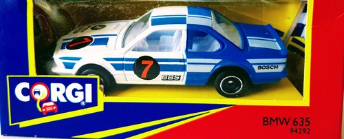 Corgi BMW 635 ,BOSCH BBS 7, Diecast 1:43, New in box from vintage stock. 94292