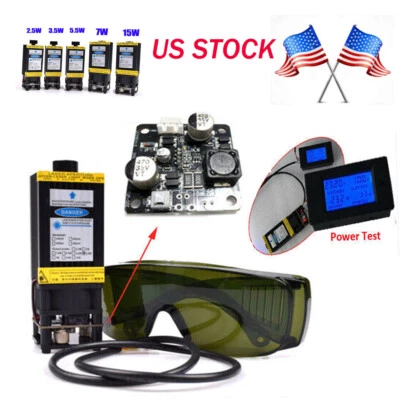 CHINA CNC ZONE 450nm Blue Laser Module With Heatsink For Laser CNC Cutter Engraver Machine US