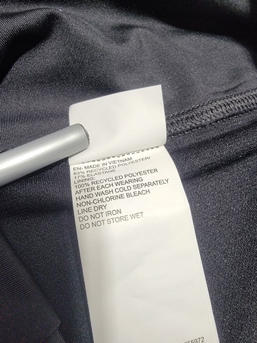 Nuovissima Nike Swim nera vita alta con tasca taglia media $56 msrp - Foto 12 di 12