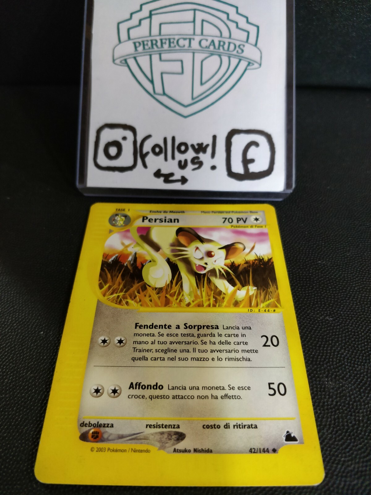 POKÉMON SKYRIDGE UNCOMMON PERSIAN 42/144 LP+ ITA