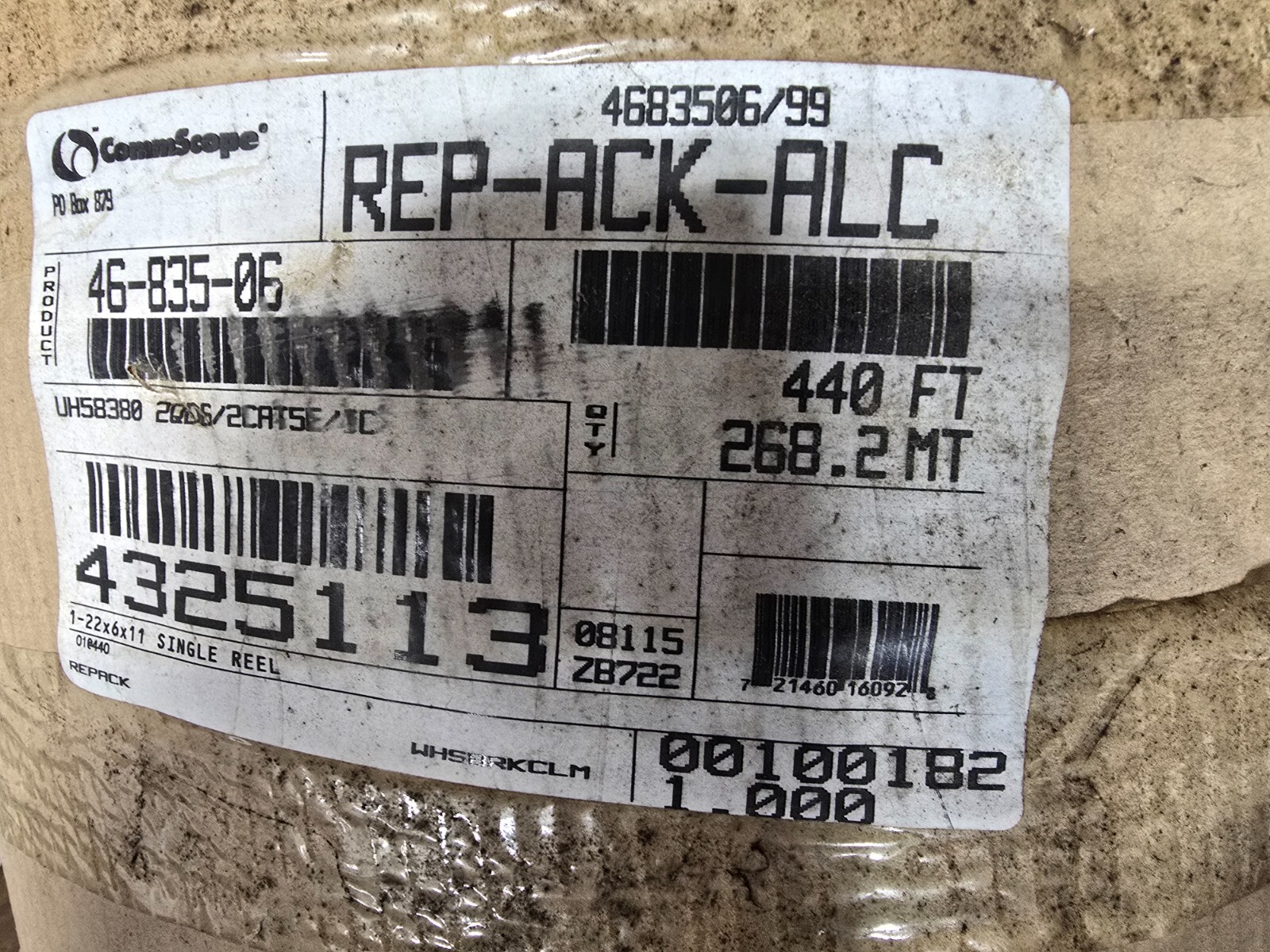 CommScope UltraHome Hybrid Cable 46-83506  UH58380 2Coax/2Cat5E/IC