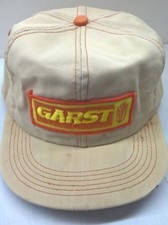 Vintage Garst Seed Hat Cap white snapback mesh farmer Ag K-brand made in USA