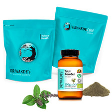 DR WAKDE'S Organic Tulsi Powder Holy basil  Ocimum sanctum  Pure, Raw  D...