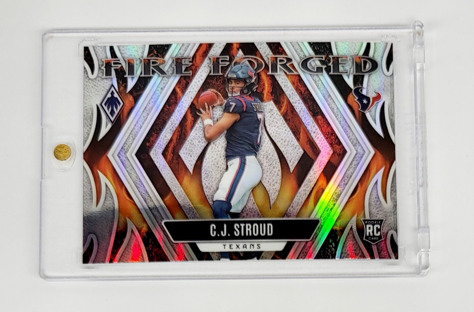 MINT SILVER PRIZM HOLO ROOKIE CJ Stroud 2023 Phoenix Fire Forged #FF-6 TEXANS RC