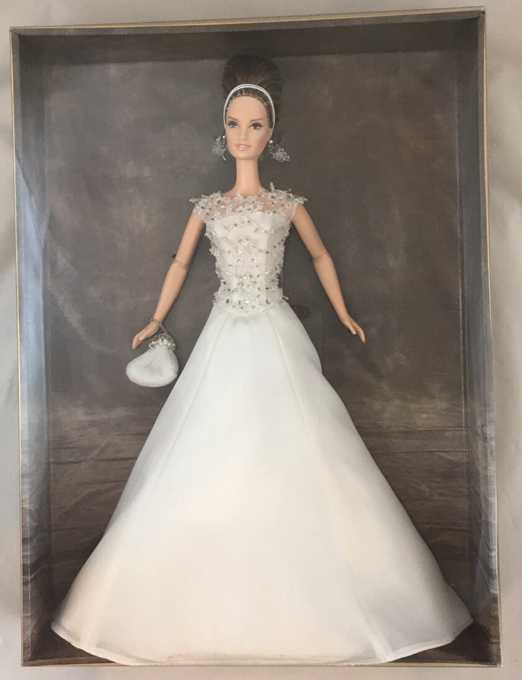Badgley Mischka Barbie Novia, 2003, Muñeca con caja original Etiqueta Dorada Coleccionista Foto 2 de 4