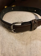 Nocona Belt Co Boy s 2 Tone Silver Accents Lacing And Embroidered Oval Window