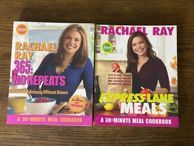 Rachel Ray Cookbooks Lot Of 2: A 30 Minute Meal Cookbook-365 No Repeats, Express