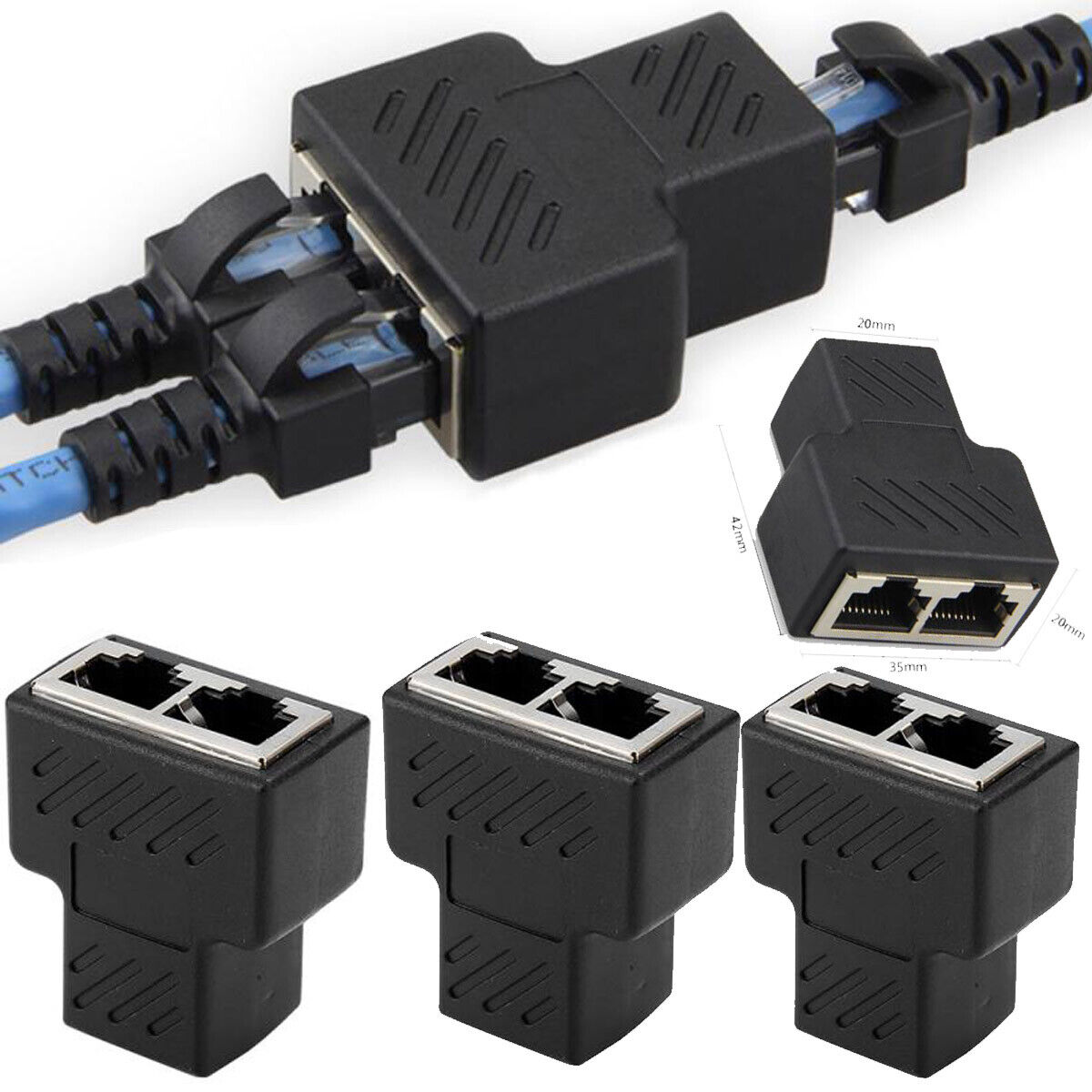 RJ45 Splitter Adapter 1 to 2 Ways CAT Ranking TOP19 C 6 LAN 5 7 Ethernet New York Mall Cable