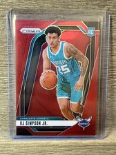 2024-25 Panini Prizm #247 KJ Simpson Jr. TRUE RED RC /299 Hornets Rookie