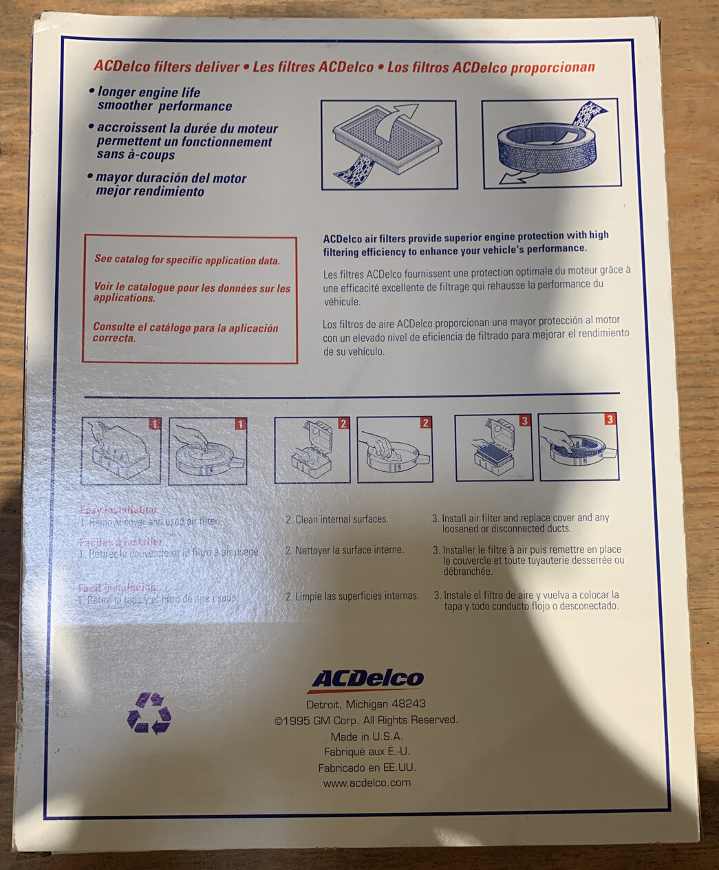 Ac Delco 955c Acdelco Professional Air Filter For Sale Online Ebay