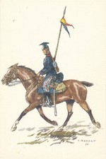 AK Uniform Belgien 1914 Lanciers Tenue de Campagne Ansichtskarte (8753)