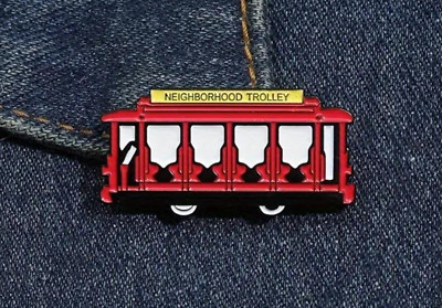 Neighborhood Trolley Enamel Pin - Cute Retro TV Show Inspired