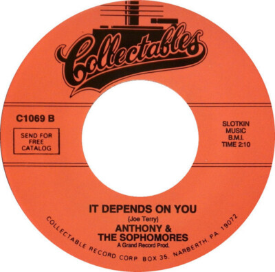 Anthony & The Sophomores Gee (But Id Give The World) / It Depends On You