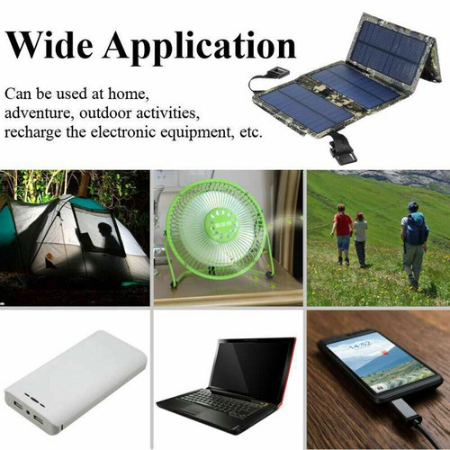 Portable Solar Panel Solar Power Bank Generator USB Camping Charger Foldable US - Picture 8 of 11