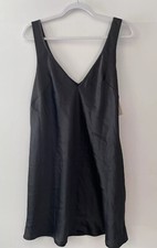 Flounce London Mini Slip Dress in Black, Size US 12