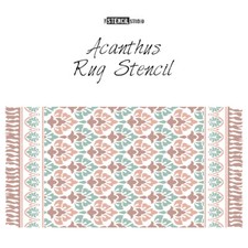 Acanthus Patio Rug Stencil - Get cosy outside - Give patios a makeover! 10927