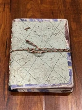 Vintage Handmade Paper Unlined Diary Sketchbook 8 x 5” Journal Notebook