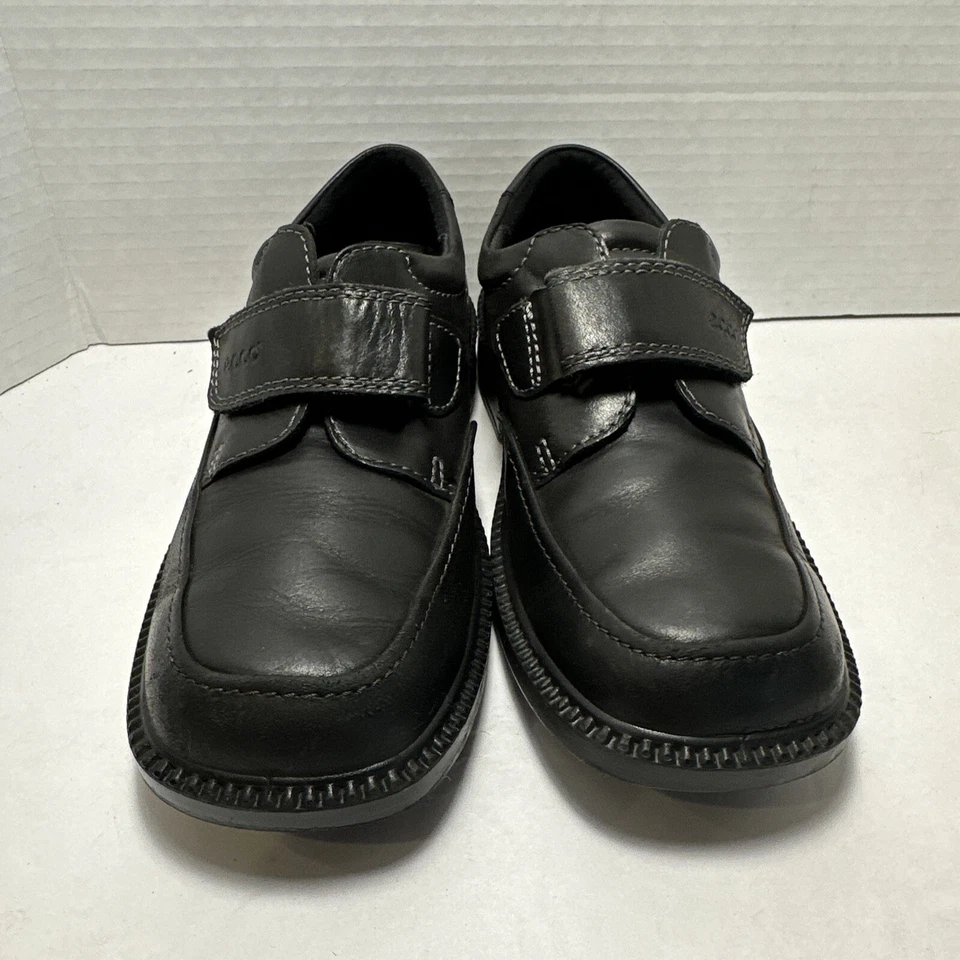 Zapatos Ecco Talla 35 Negro Cuero Vellcro Correa Confort Unisex Zapatos BR-20 Foto 2 de 4