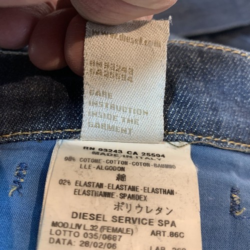 Pantalones de mezclilla para mujer Diesel LIV 27x34 azules - Imagen 11 de 12
