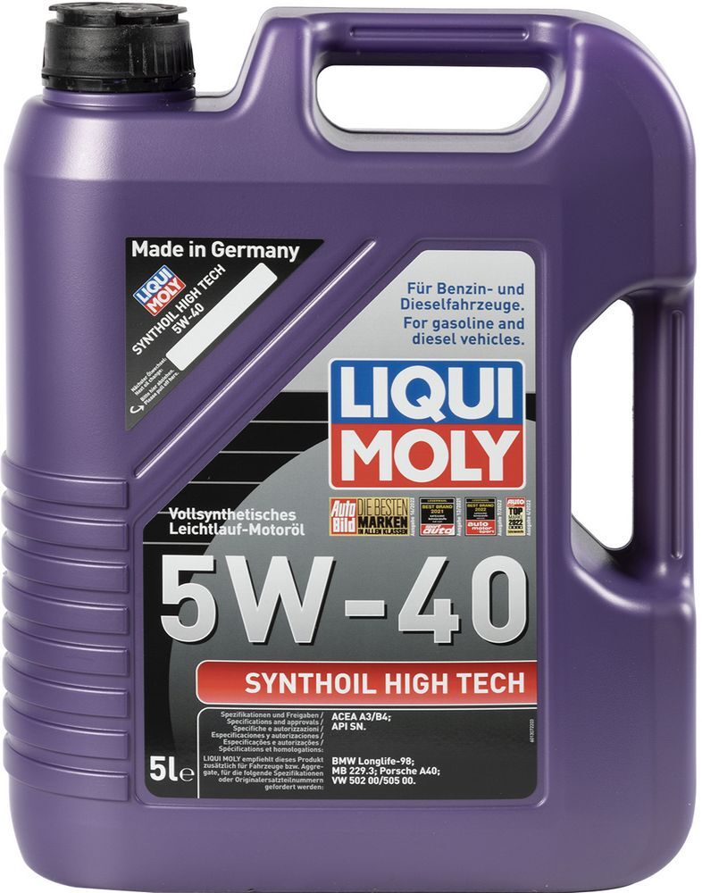 Olio motore Synthoil High Tech 5W-40 5L LIQUI-MOLY