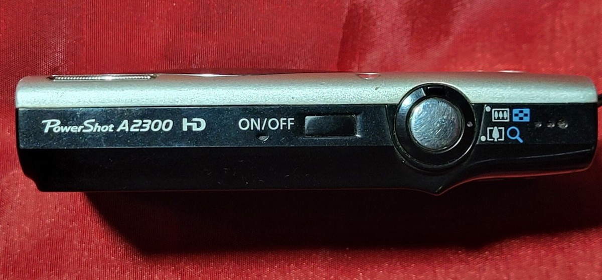 Canon Powershot A2300 IS HD Digital Camera PC1732 Silver, No