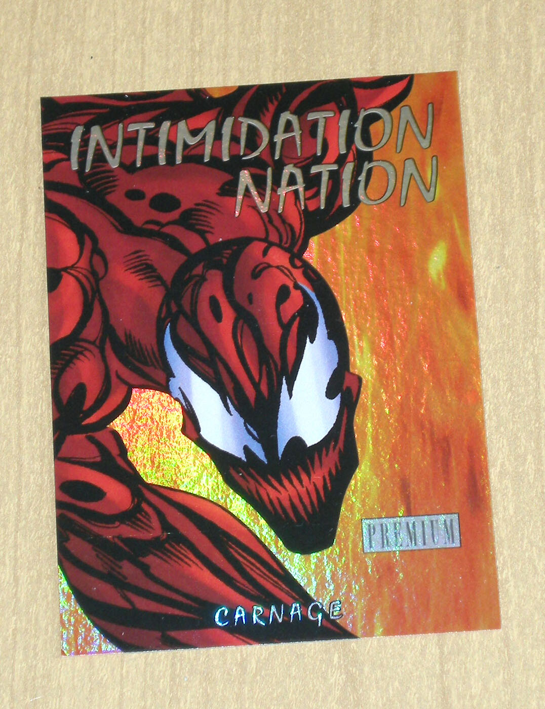 2013 UD Marvel Fleer Retro Intimidation Nation insert card CARNAGE #18
