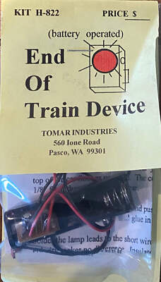 Tomar Ind H.O. Scale H-822 End of Train Device - Red Lens - 1 pkg