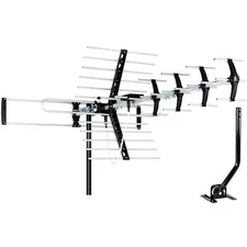 HDTV Yagi Antenna 4K ATSC 3.0 Weather Proof UHF VHF FM High Gain 1080p w/ Pole