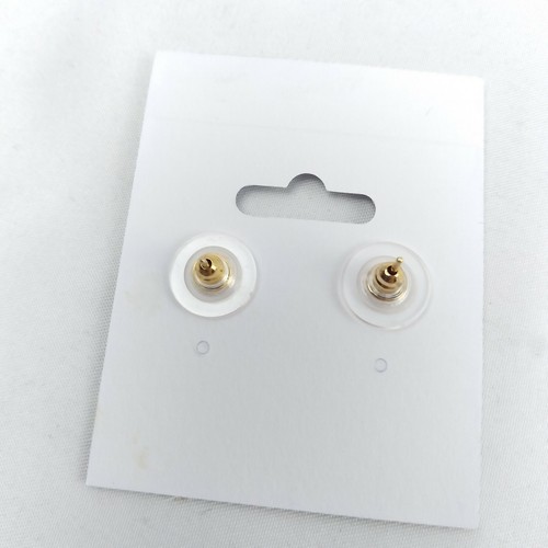 Aretes perforados en tono dorado liso copo de nieve festivo de vacaciones de Navidad NUEVO - Imagen 5 de 5