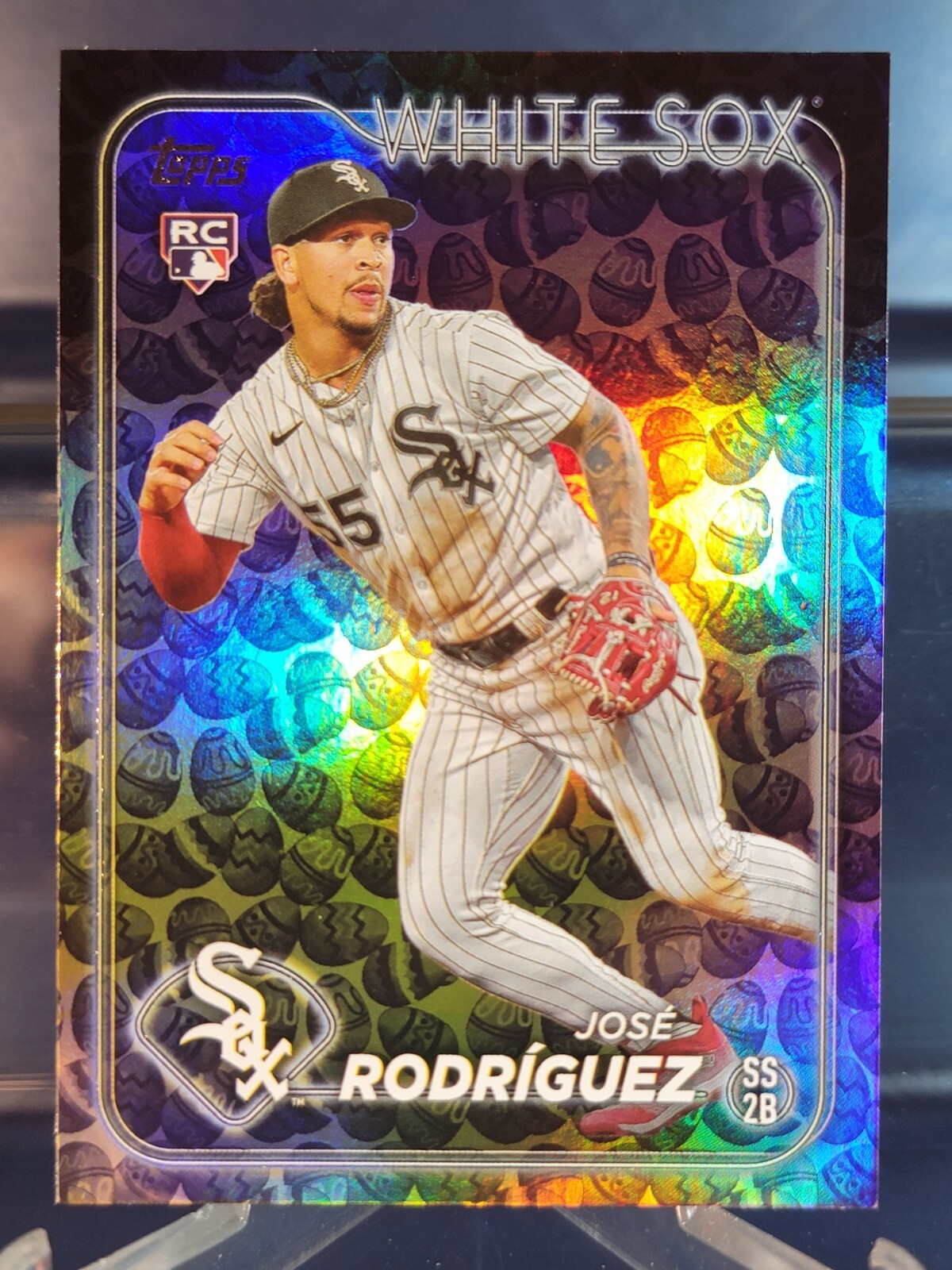 2024 Topps Series 1 #86 Jose Rodriguez RC Holiday Easter Eggs Parallel White Sox