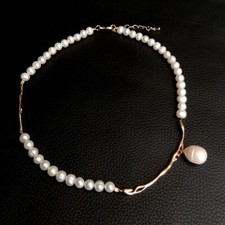 Cultured White Pearl Chokers Women Beaded Simple Layers Necklaces Jewelry Gifts