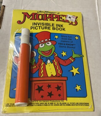 Vintage Muppets Kermit Invisible Ink Picture Book Activity Pad Lee ...