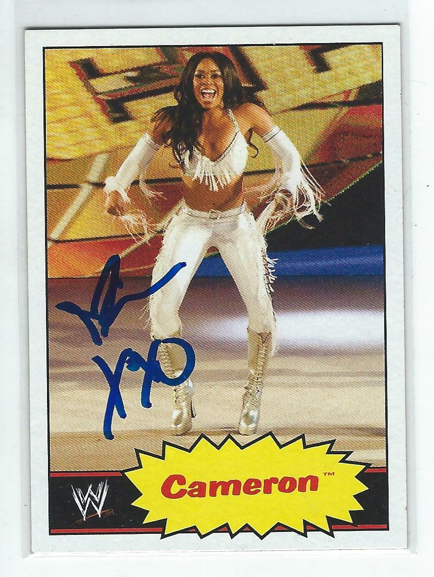 Cameron Signed 2012 Topps WWE Card #9