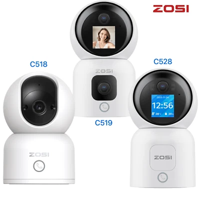 ZOSI Baby Monitor PTZ WiFi Camera Indoor CCTV Home Security Camera Auto Tracking