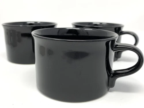 3 Mikasa Galleria FK700 Black Tea Cup Coffee Mug Rare Japan