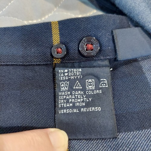 Tommy Hilfiger Plaid Button Down Shirt Mens MEDIUM Blue Red Yellow Excellent - Picture 15 of 15