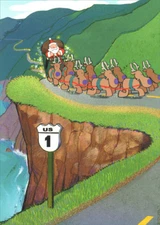 Santa on US Route 1 LPG Greetings Christmas Card