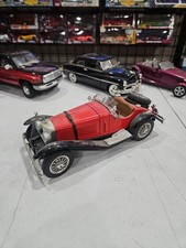 Burago 1/18 Scale Diecast - Mercedes Benz SSK - Red/Black - MISSING LAMP - DUSTY