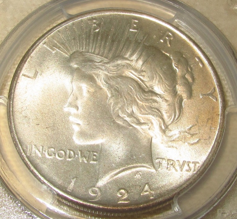1924 Peace Silver Dollar $1 PCGS MS64 - Frosty White Beauty