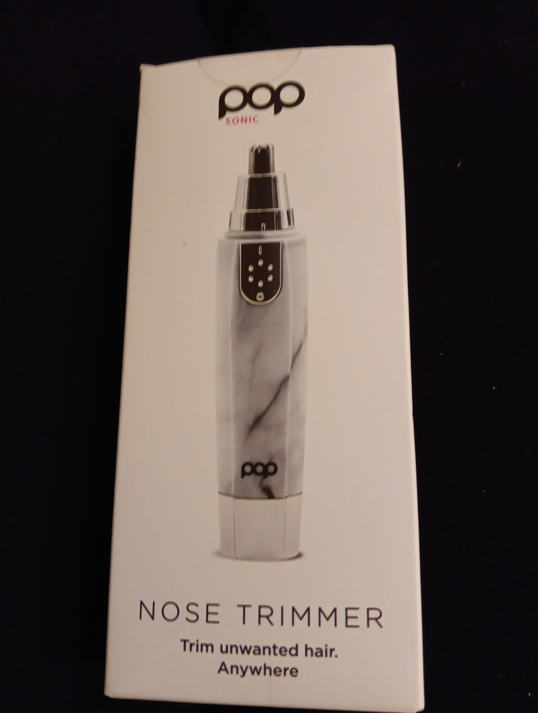 POP Sonic Nose Ear Hair Trimmer Grey Marble Unisex New Sealed