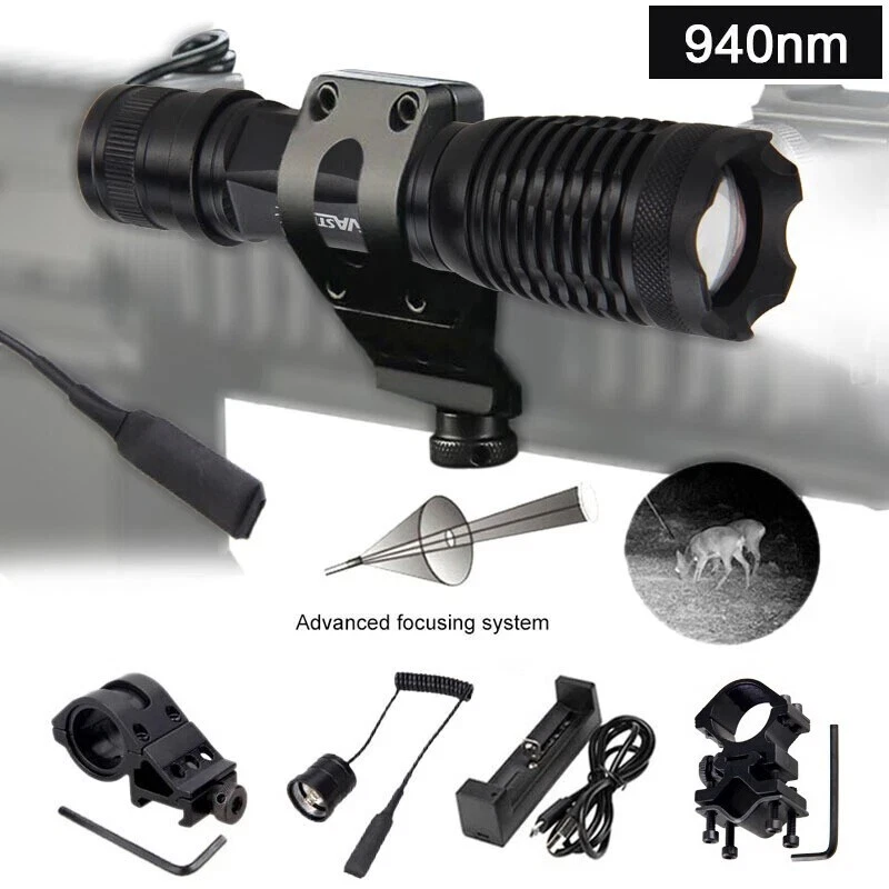 940nm IR Taschenlampe Nachtsicht-Infrarotlicht Jagd LED Zoomable Taschenlampe - Bild 3 von 4