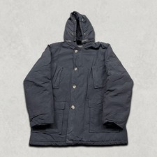 Woolrich Parka Mens Large Vintage Arctic Military Coat, Black